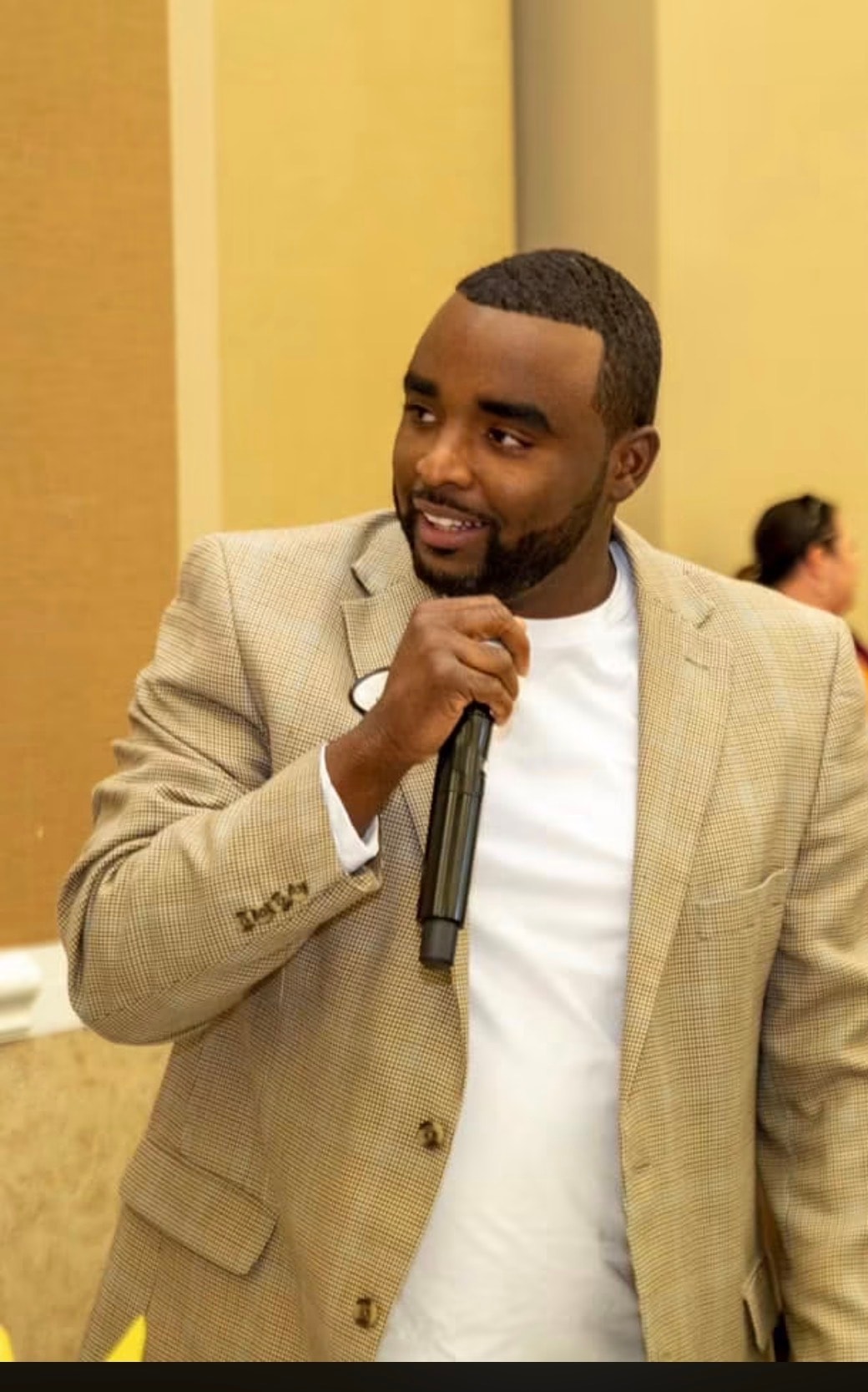 Byron Haynes speaking at a community event